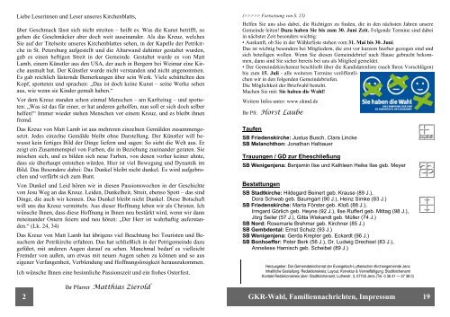 Kirchenblatt - Evangelisch-Lutherischer Kirchkreis Jena