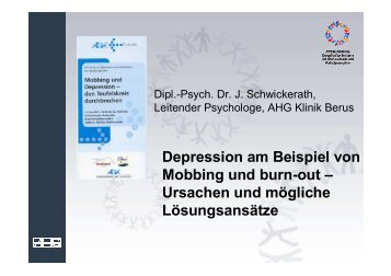 Depression am Beispiel von Mobbing und burn-out – Ursachen und ...