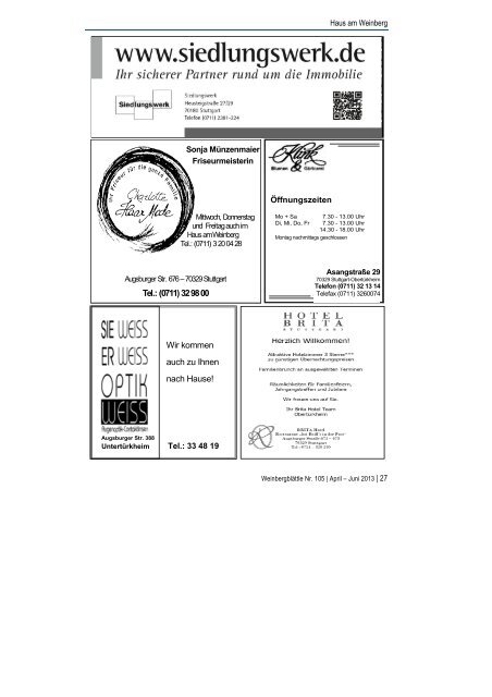 Weinbergblätte April - Juni 2013 - Wohlfahrtswerk für Baden ...