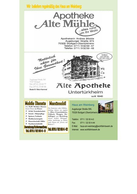 Weinbergblätte April - Juni 2013 - Wohlfahrtswerk für Baden ...