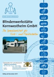 Blindenwerkstätte Kornwestheim GmbH - Schweizerische Blinden ...