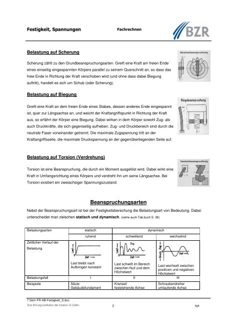 Festigkeit - Elearnforum