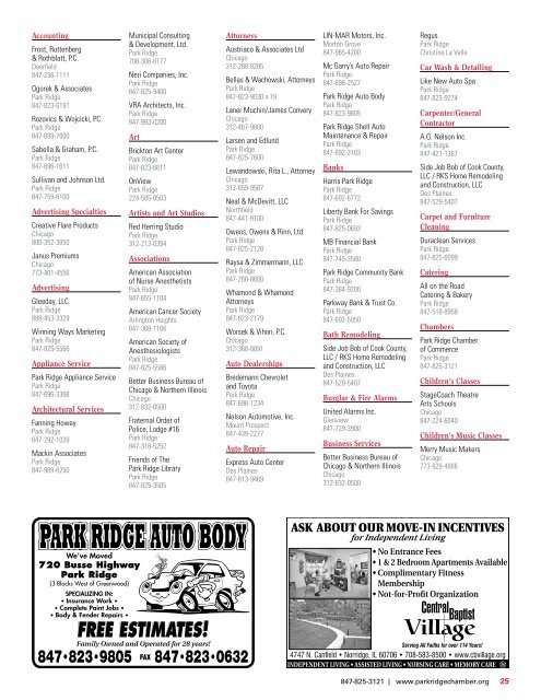 2011 Park Ridge Community Guide - Communities - Pioneer Press