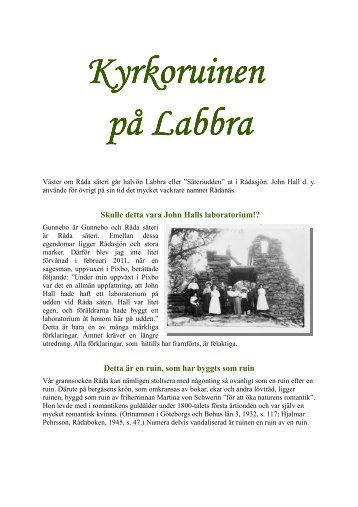 Kyrkoruinen på Labbra - Mölndal