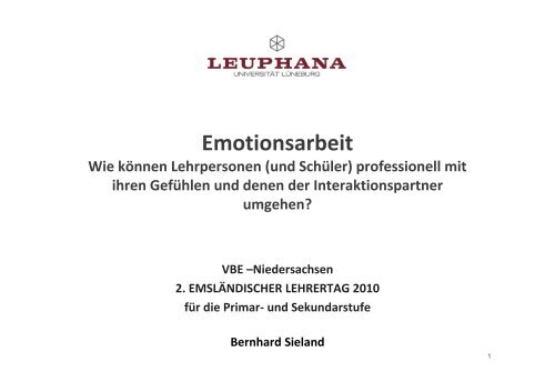 Emotionsarbeit - VBE