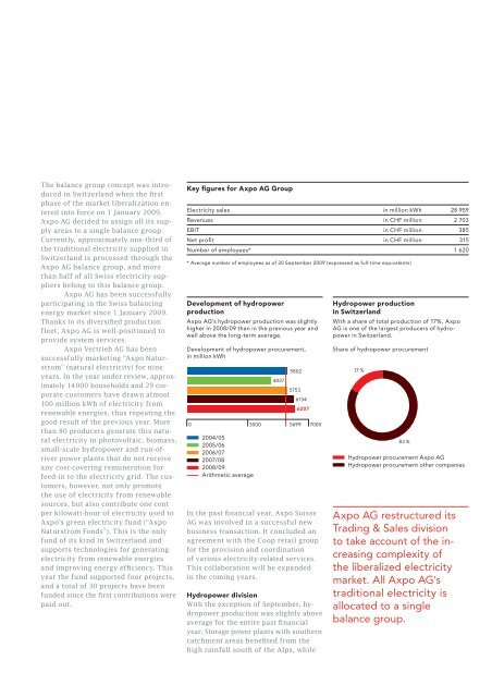 Annual report 2008/09 - Axpo Group