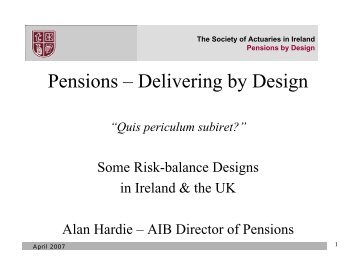 Alan Hardie - Society of Actuaries in Ireland