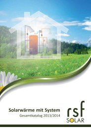 Solarwärme mit System - RSF SOLAR