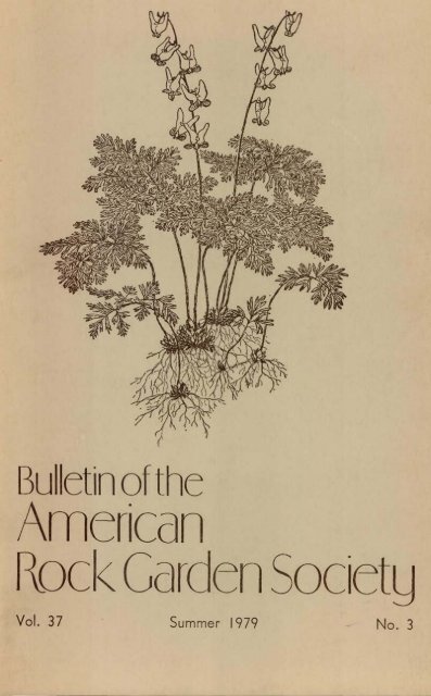 Bulletin - Summer 1979 - North American Rock Garden Society