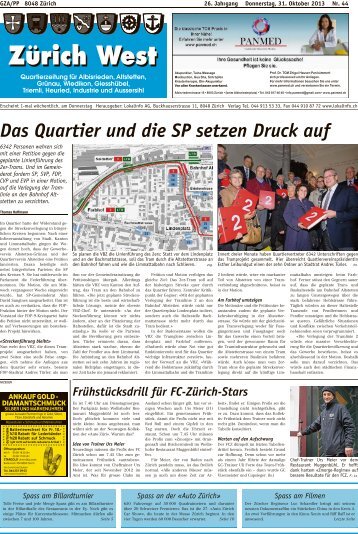 Das Quartier und die SP setzen Druck auf - Lokalinfo AG
