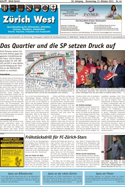 Das Quartier und die SP setzen Druck auf - Lokalinfo AG