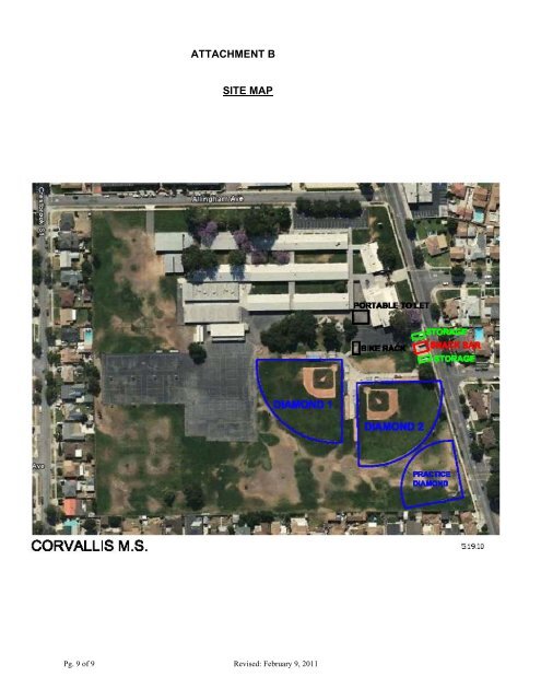 use of fields – corvallis and los alisos - City of Norwalk