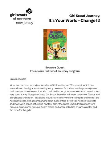 Brownie Quest Program - Girl Scouts of Northern New Jersey