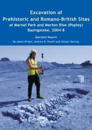 Excavation of Prehistoric and Romano-British Sites - Wessex ...