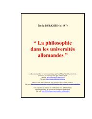 “ La philosophie dans les universités allemandes ” - UQAC