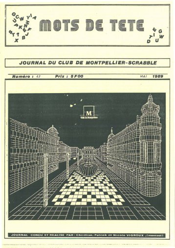 Mots de Tête n°42 (mai 1989) - Montpellier Scrabble