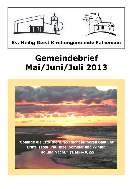 Gemeindebrief Mai/Juni/Juli 2013 - Heilig Geist Falkensee