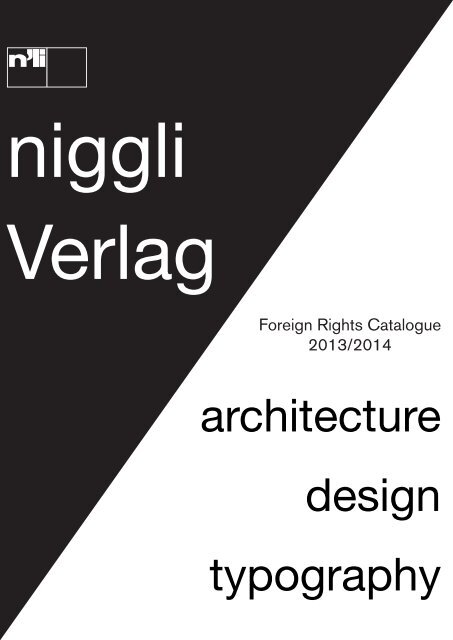 design typography architecture - Niggli Verlag