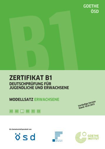 zertifikat b1 modellsatz erwachsene - edlv.planet.ee