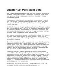 Chapter 10: Persistent Data - University of San Francisco