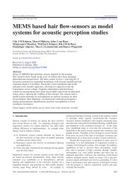 MEMS based hair flow-sensors as model systems for acoustic ...