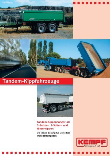 Center-Axle Dump Trailer - Fahrzeugbau KEMPF GmbH