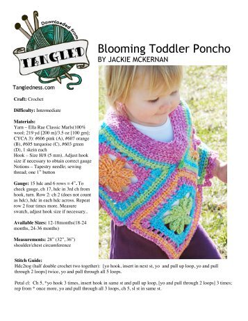 Blooming Toddler Poncho