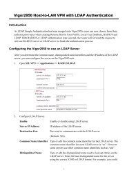 Vigor2950 Host-to-LAN VPN with LDAP Authentication - Draytek