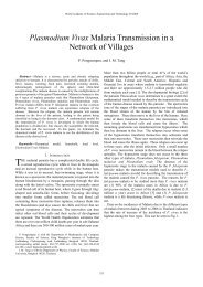 Plasmodium Vivax Malaria Transmission in a Network of Villages