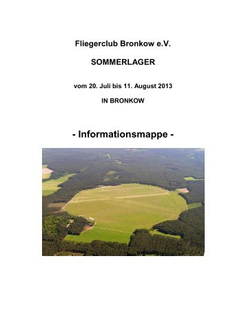 Download der Infomappe mit allen Preisinformationen - Fliegerclub ...