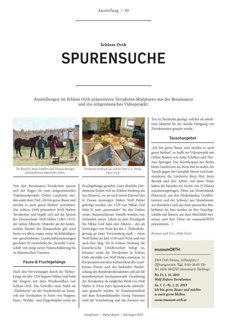 Schaufenster Kultur.Region Juli/August 2013 - Museen ...