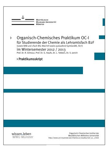 Organisch-Chemisches Praktikum OC-I - Westfälische Wilhelms ...