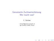 Genomische Zuchtwertschätzung: Wer macht was? - svt-asp.ch