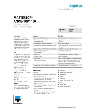 MASTERTOP® ANVIL-TOP® 100 3 - Store