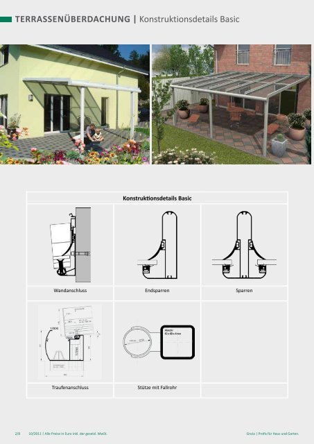 GROJA-Terrassenüberdachung