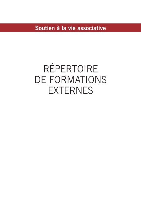 Répertoire de formations externes pour les ... - Ville de Genève