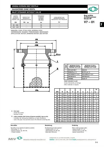 usisne košare, dilatacioni kompenzatori i filteri - Metalska industrija ...