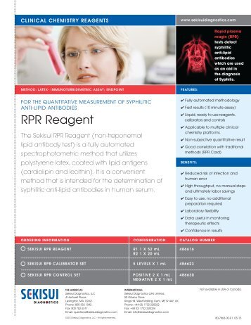 RPR Reagent - Sekisui Diagnostics