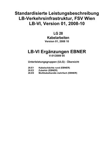 Ausschreibungstexte - Friedrich Ebner GmbH