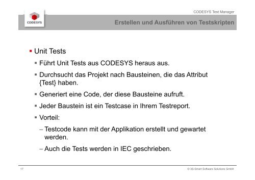 CODESYS Test Manager - CODESYS Users' Conference
