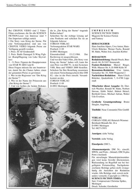 SFT 12/84 - Science Fiction Times