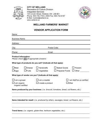 vendor application form