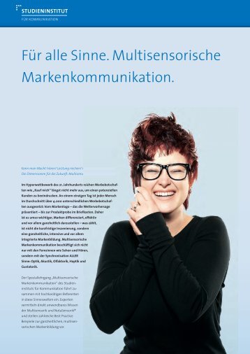 Für alle Sinne. Multisensorische ... - Corporate Senses