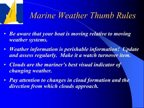 Weather for the Mariner