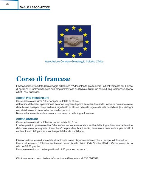 Numero 1 - Marzo 2012 - Comune di Calusco d'Adda
