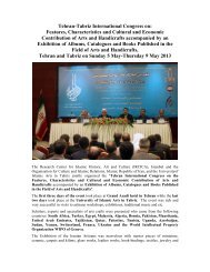 Tehran-Tabriz International Congress on: Features ... - ircica