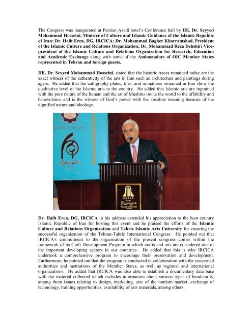 Tehran-Tabriz International Congress on: Features ... - ircica