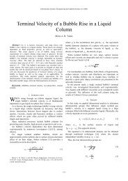 Terminal Velocity of a Bubble Rise in a Liquid Column