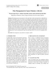 Pain Management in Cancer Patients: A Review - Pakistan ...