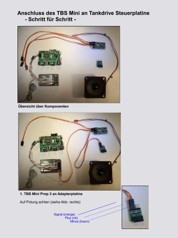 Anschluss des TBS Mini an Tankdrive Steuerplatine - bei TWM-Box.de